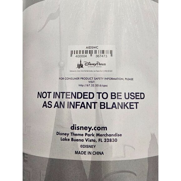 New - Walt Disney World Cinderella Castle Throw Blanket, 40" x 60" - Picture 6 of 8